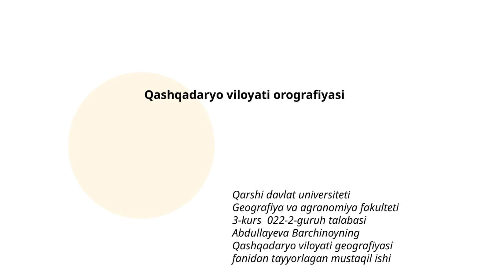 Qashqadaryo viloyati orografiyasi