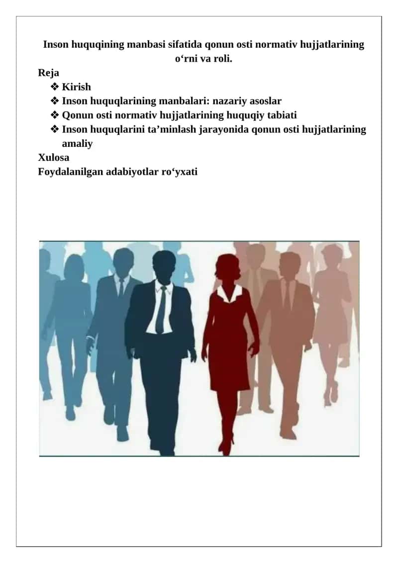 Inson huquqlarining manbalari: nazariy asoslar
