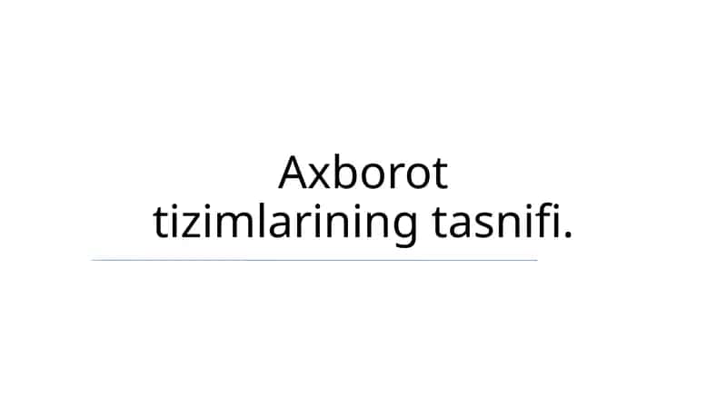 Moliya va hisobot tizimlari