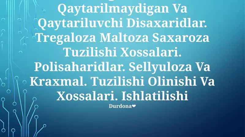 Di va Oligosaxaridlar