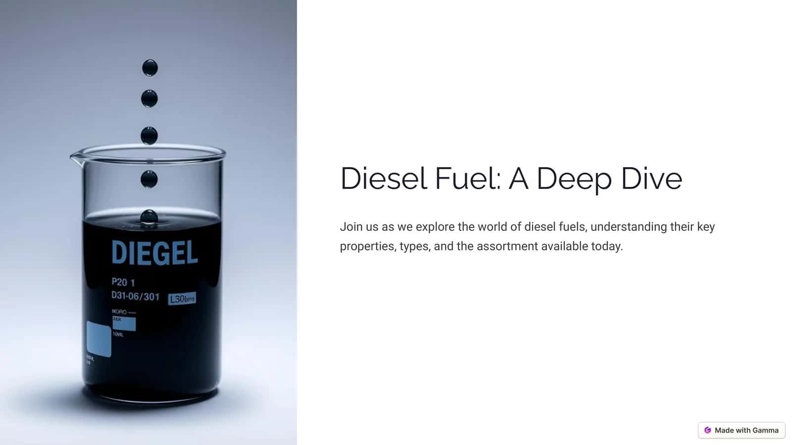 Diesel Fuel A Deep Dive