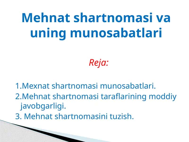 Mehnatshartnomasi