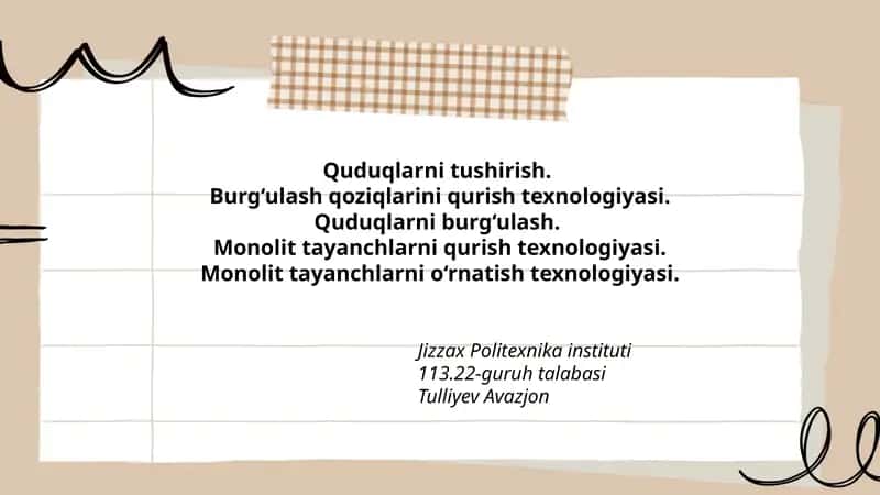 Quduqlarni tushirish