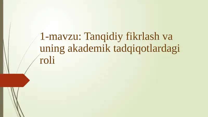 Akademik ko'nikma haqida 13 ta mavzu jamlangan taqdimot