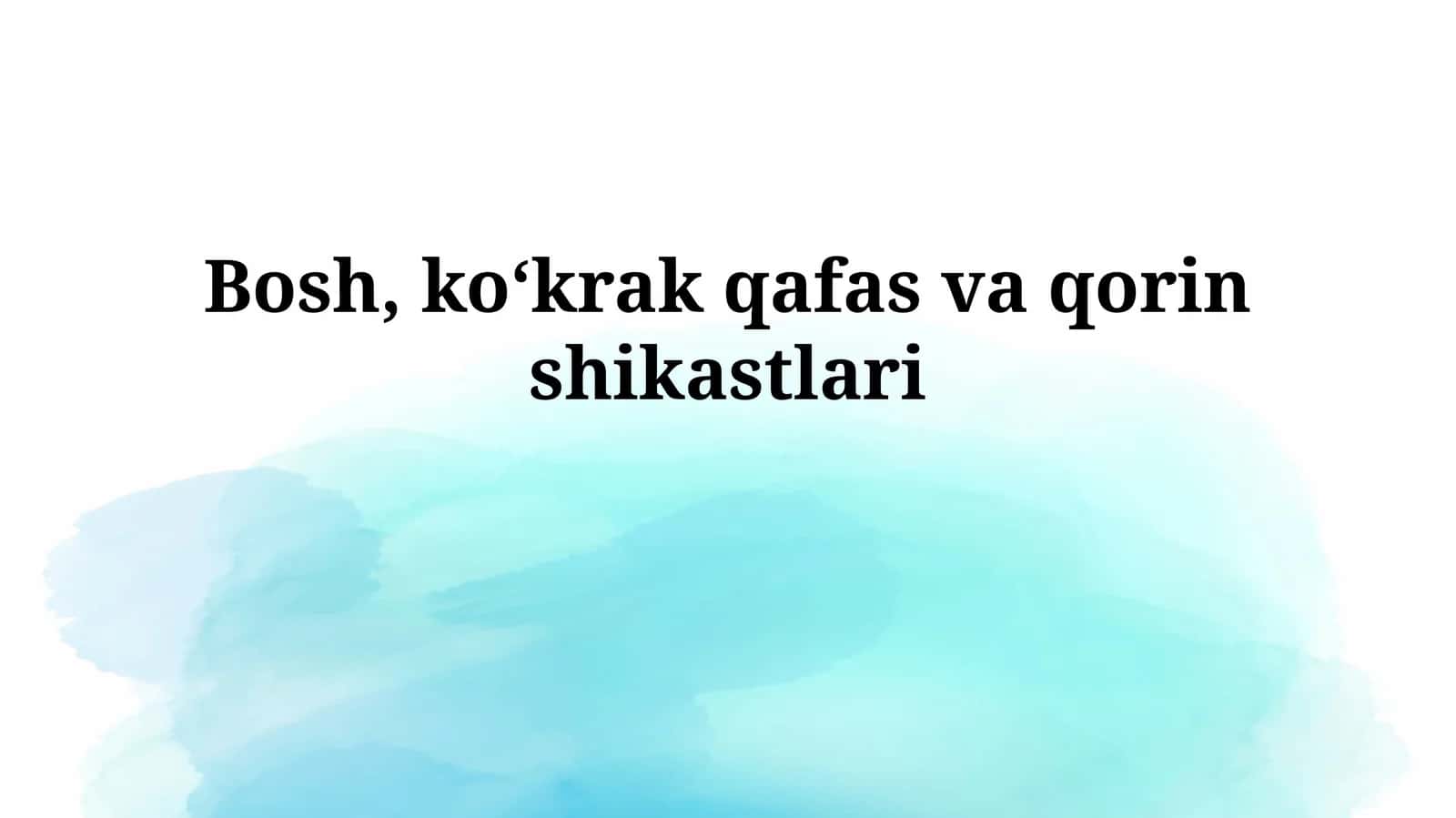 Bosh, ko'krak qafas vaqorinshikastlari