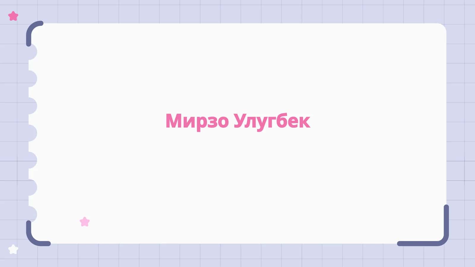 Мирзо Улугбек