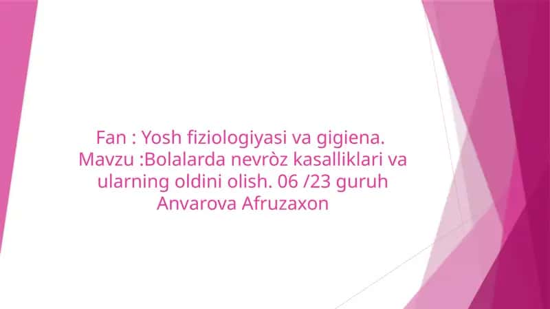 Bolalar nevrozi