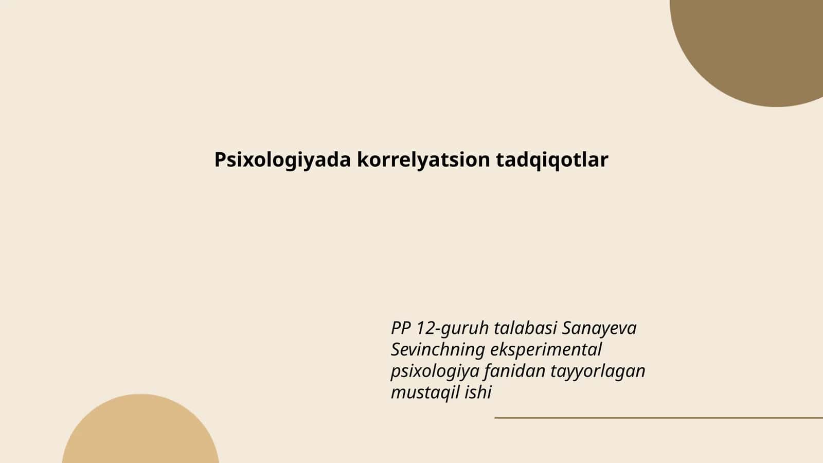 Psixologiyada korrelyatsion tadqiqotlar