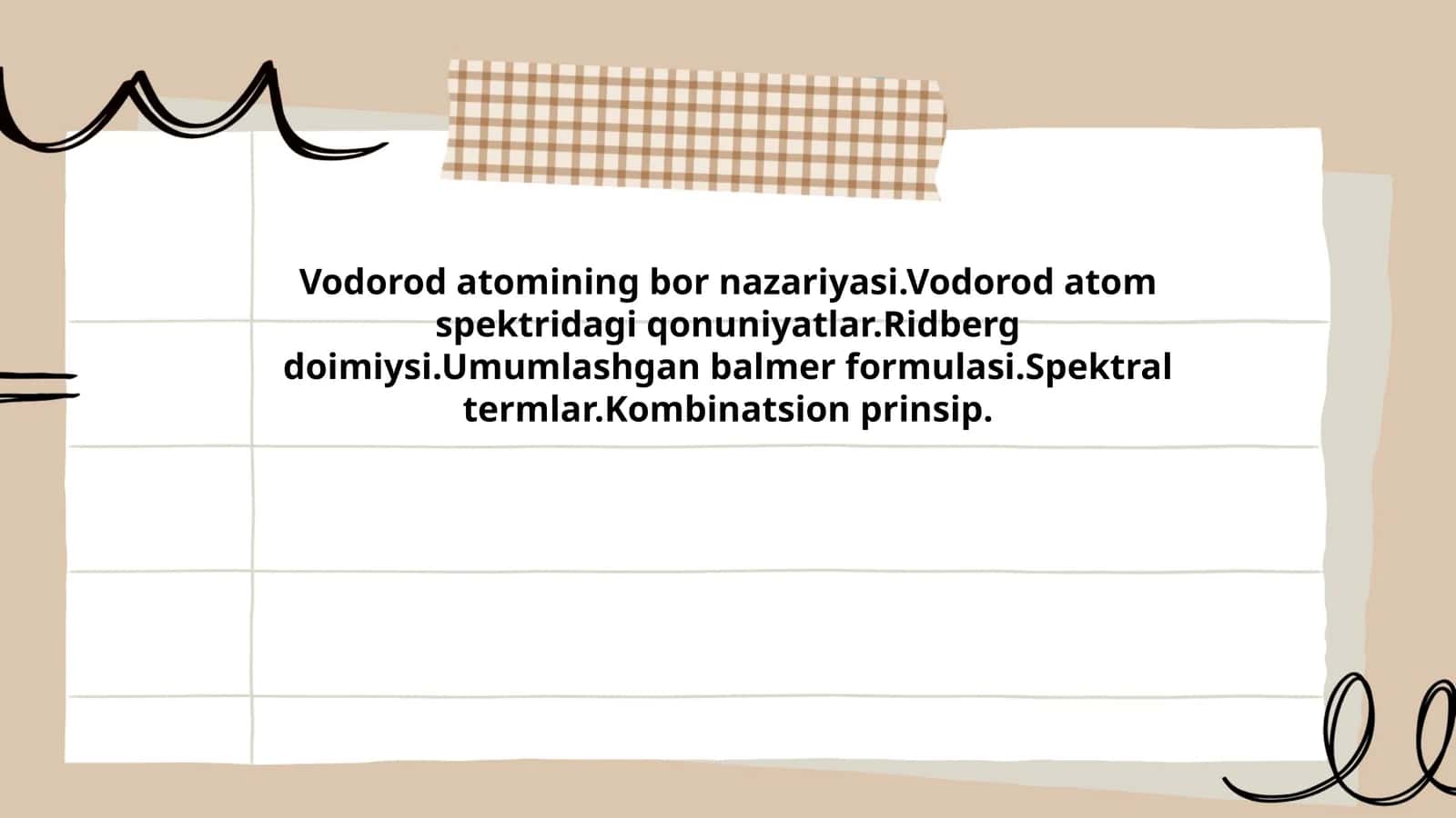 Vodorod atomining Bor nazariyasi