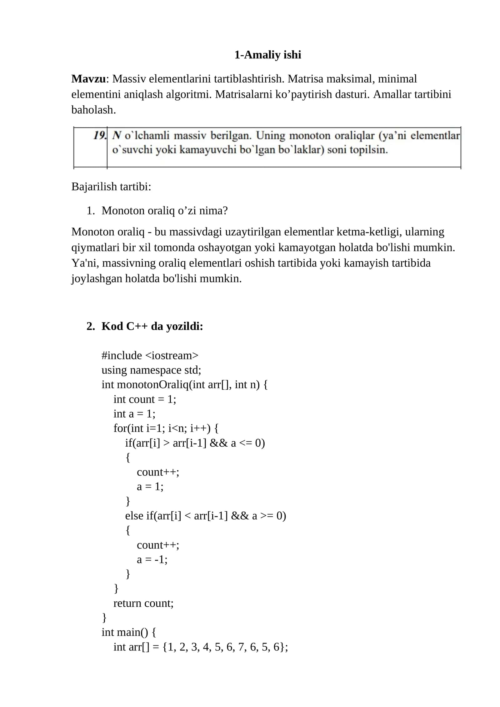 This practical task involves sorting
