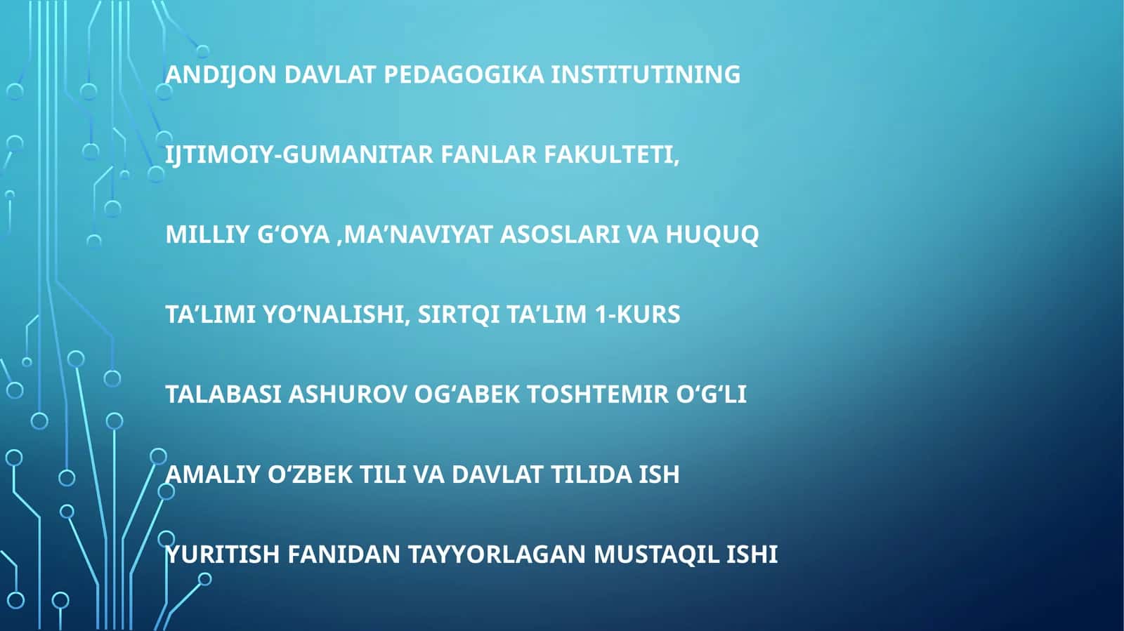 Taqdimot yaratish usullari