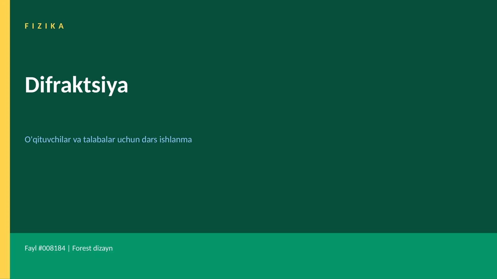 FIZIKA Difraktsiya