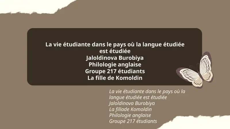 La vie étudiante dans le pays où la langue étudiée est étudiée