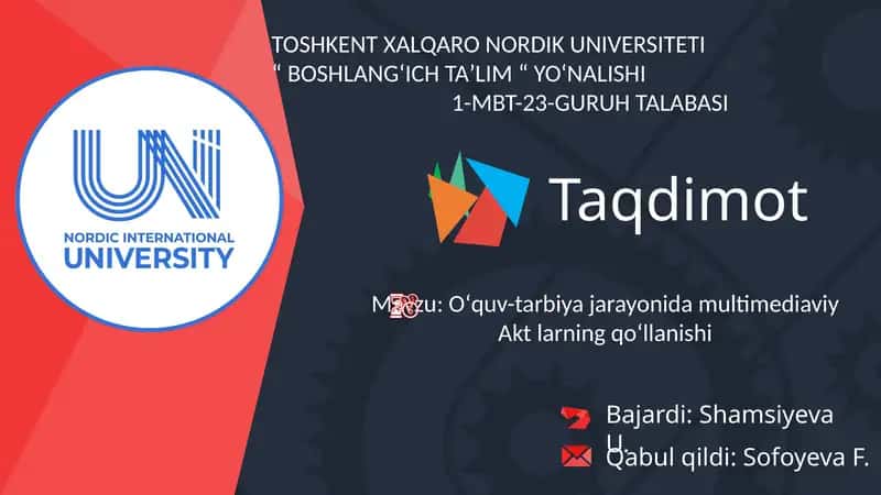 Oʻquv-tarbiya jarayonida multimediaviy Aktlarning qoʻllanishi