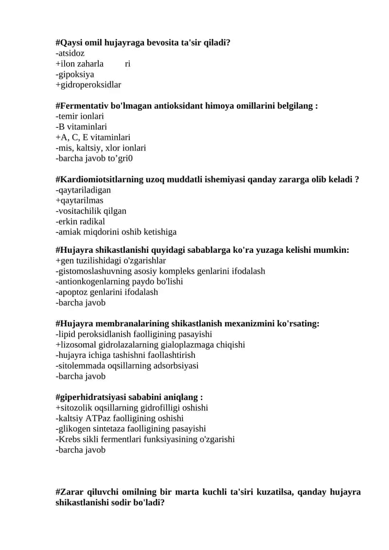 Hujayra shikastlanishi