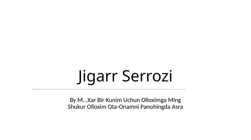 Jigarr Serrozi