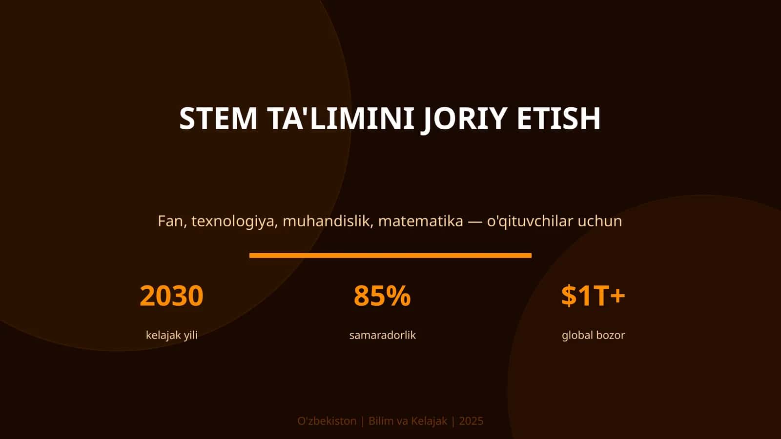 STEM TA'LIMINI JORIY ETISH