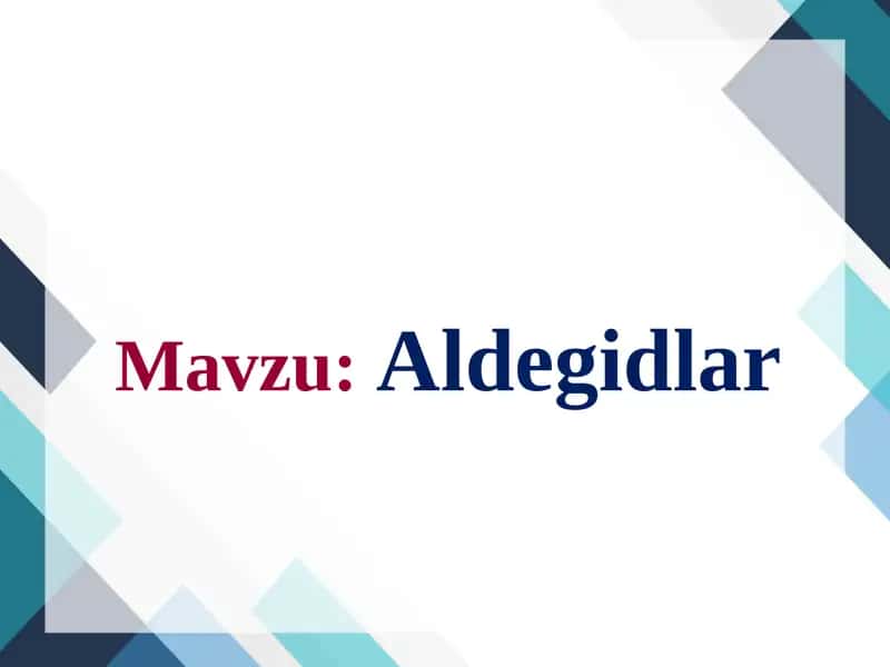 Aldegidlar