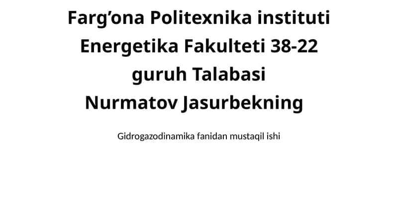 Suyuqliklarning turbulet harakati