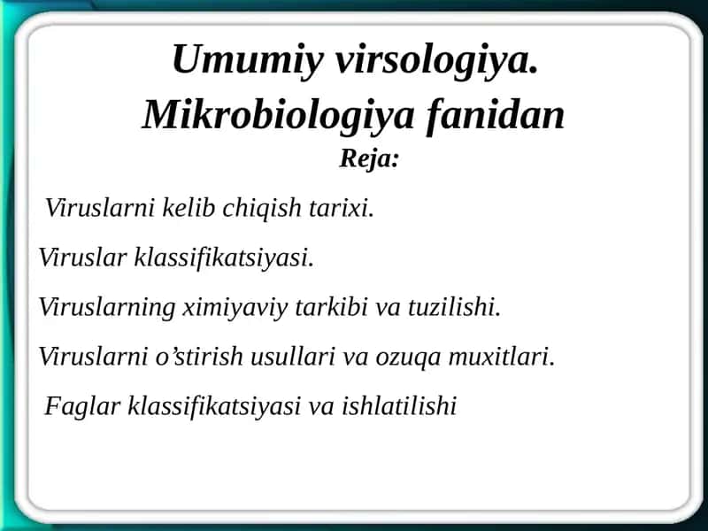 Umumiy virologiya
