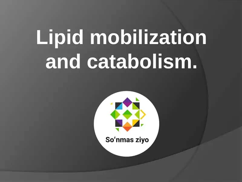 Lipid mobilization and catabolism