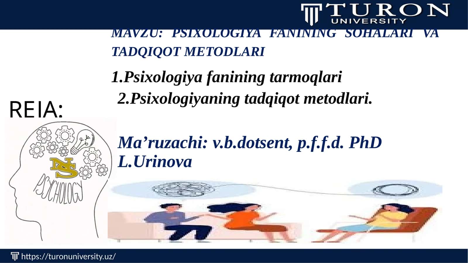 PSIXOLOGIYA FANINING SOHALARI VA TADQIQOT METODLARI