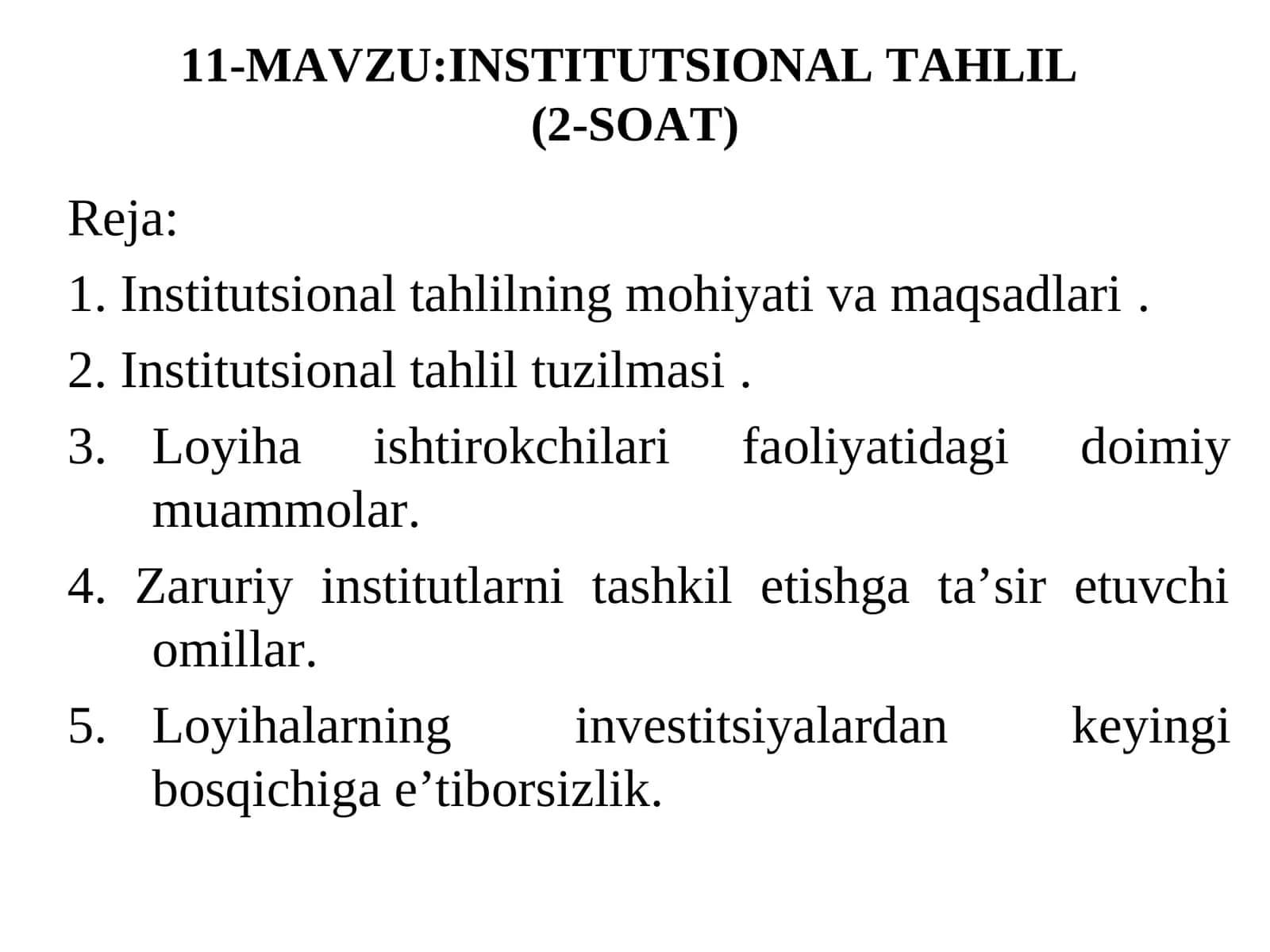 INSTITUTSIONAL TAHLIL(2-SOAT)