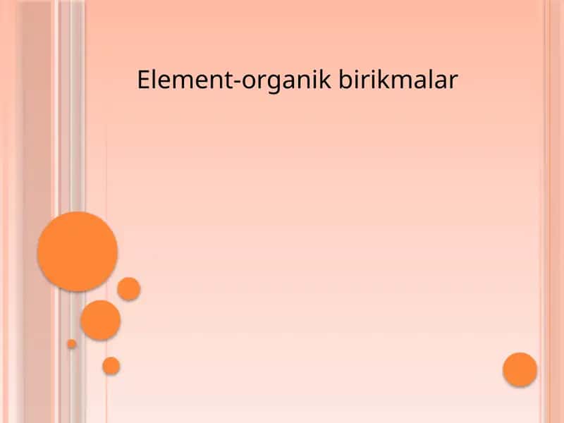 Element-organik birikmalar