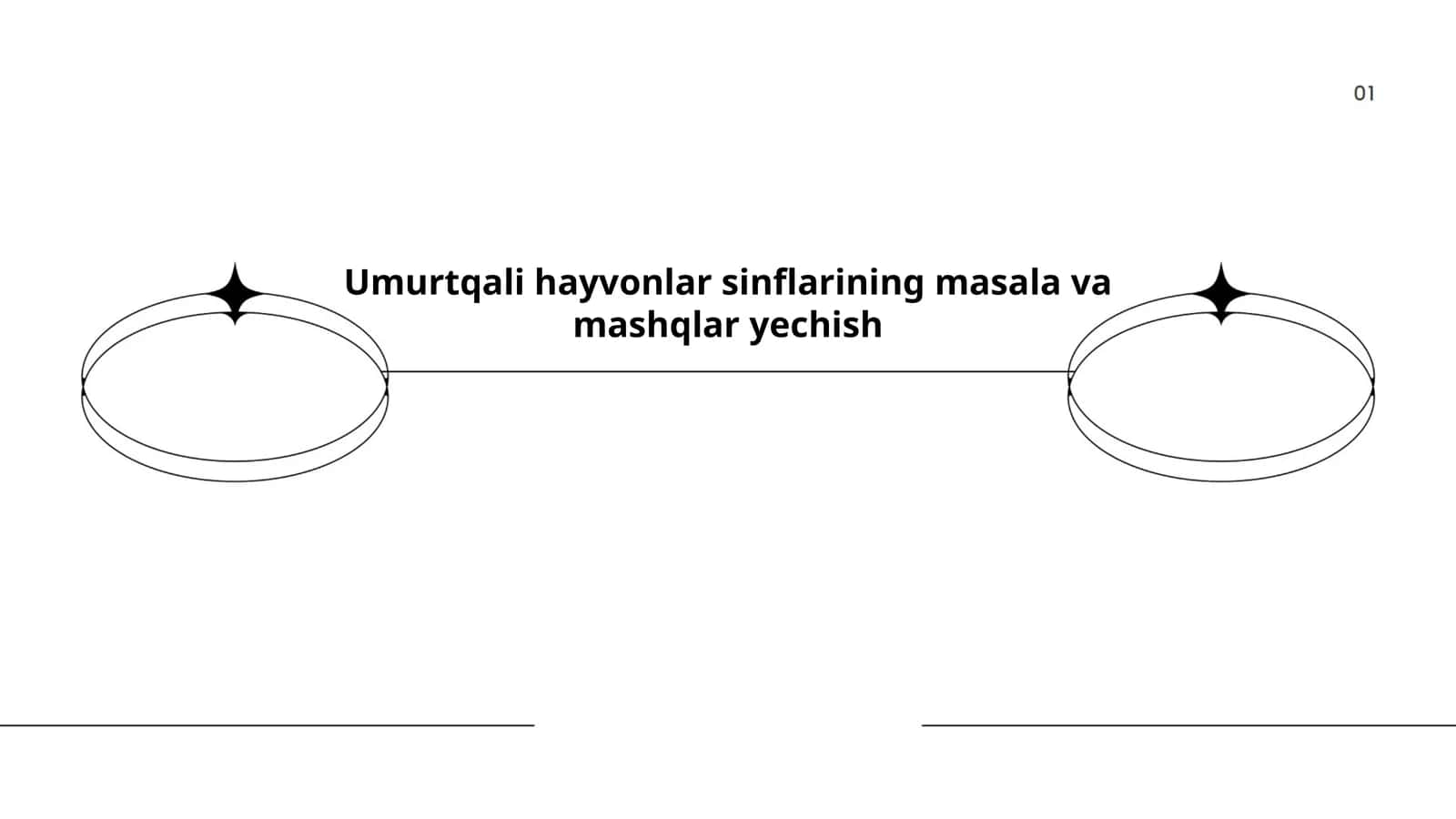 Umurtqali hayvonlar sinflarining masala va mashqlar yechish