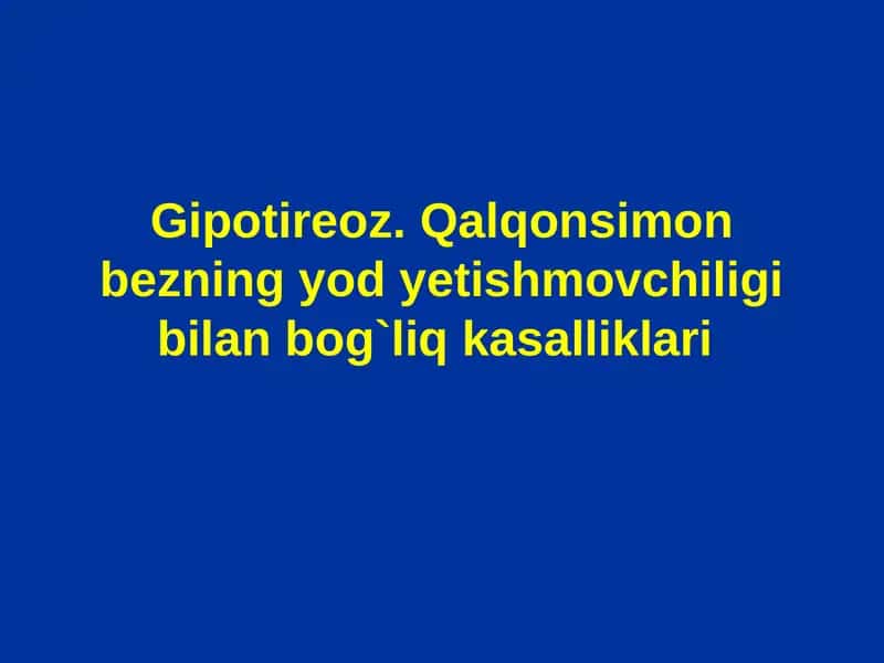 Gipotireoz
