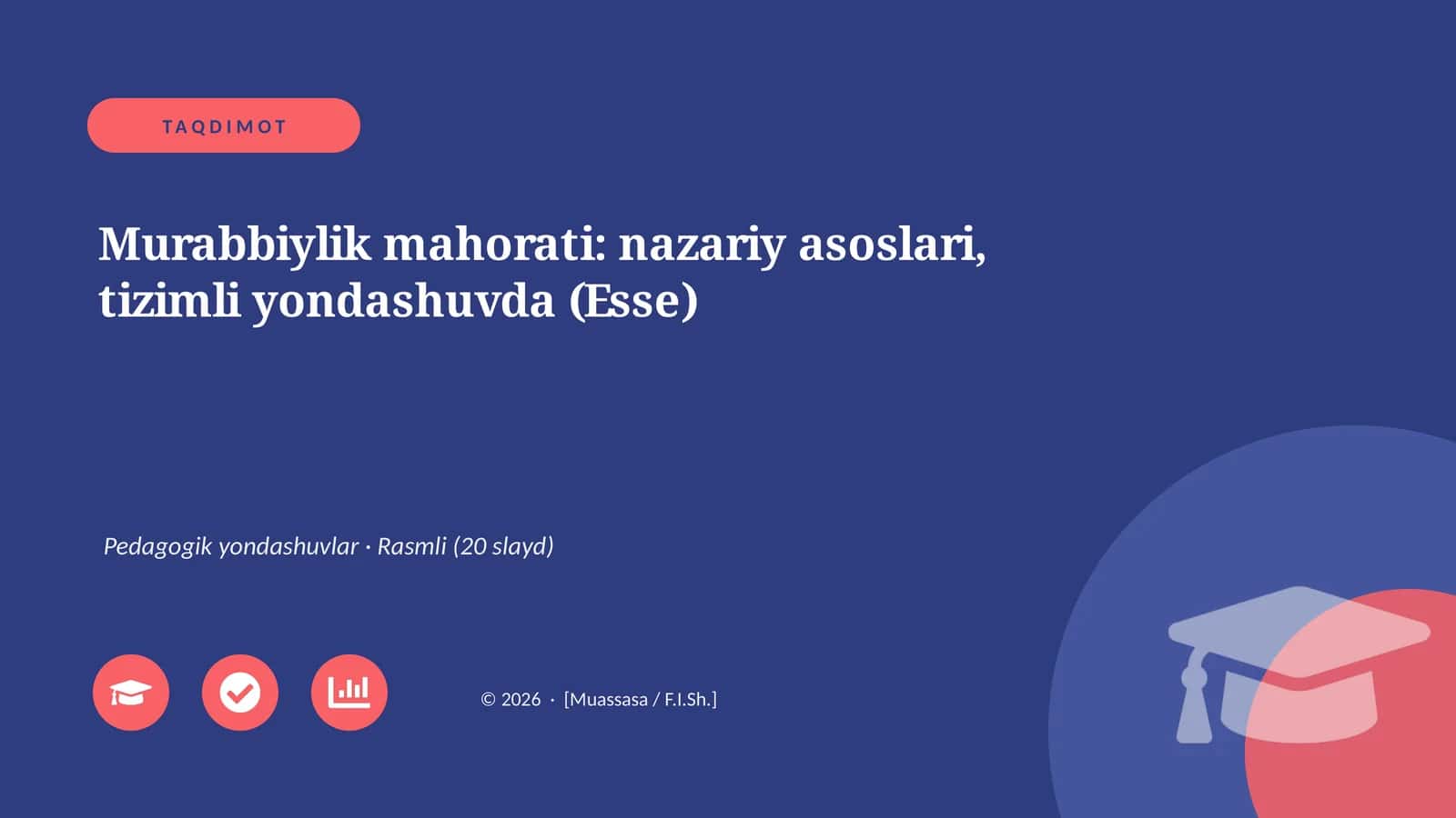 Murabbiylik mahorati: nazariy asoslari, tizimli yondashuvda (Esse)