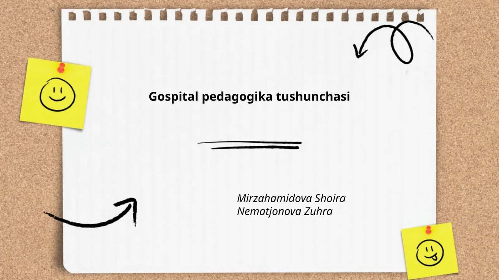 Gospital pedagogika tushunchasi