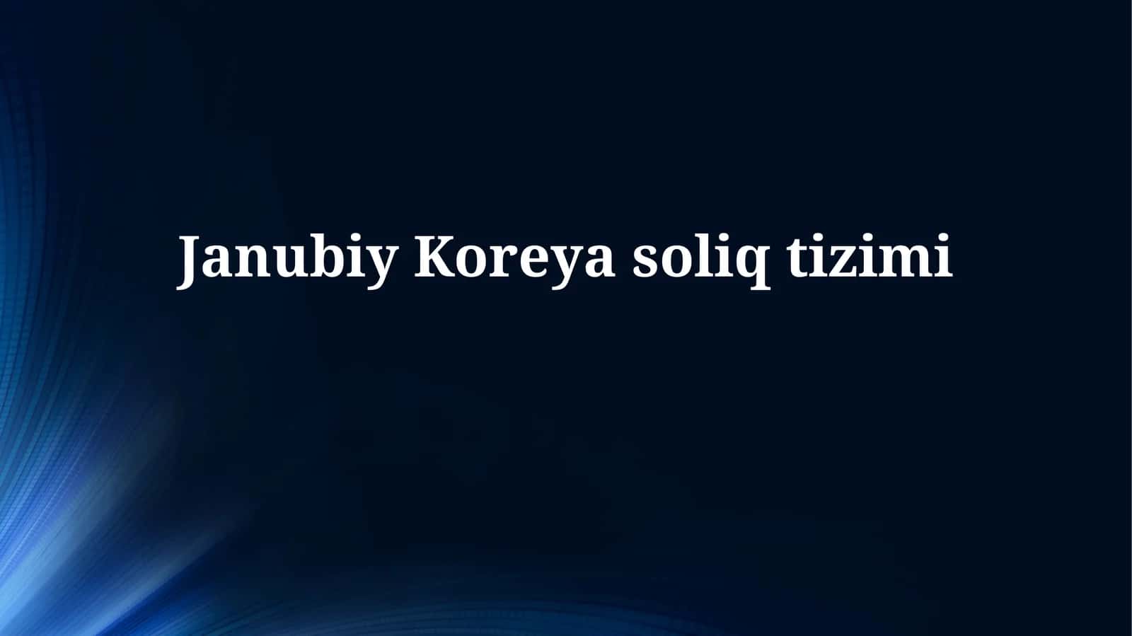 Janubiy Koreyasoliqtizimi