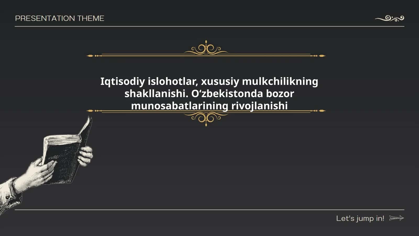 Iqtisodiy islohotlar, xususiy mulkchilikning shakllanishi. O‘zbekistonda bozor munosabatlarining rivojlanishi