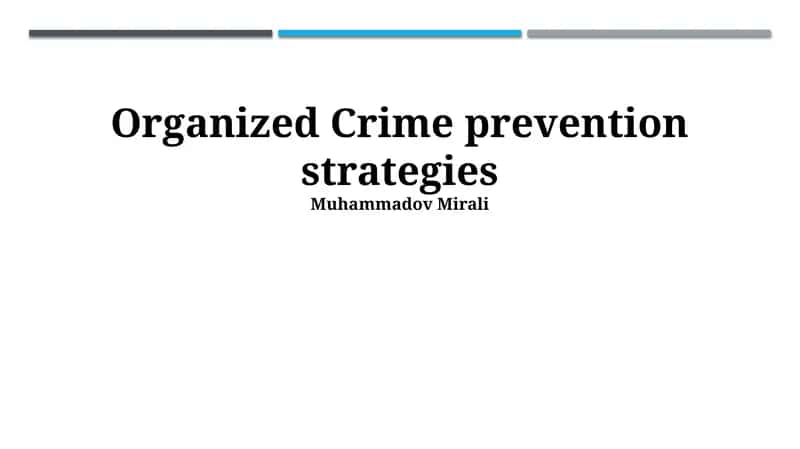 Utilizing Technology in Crime Prevention