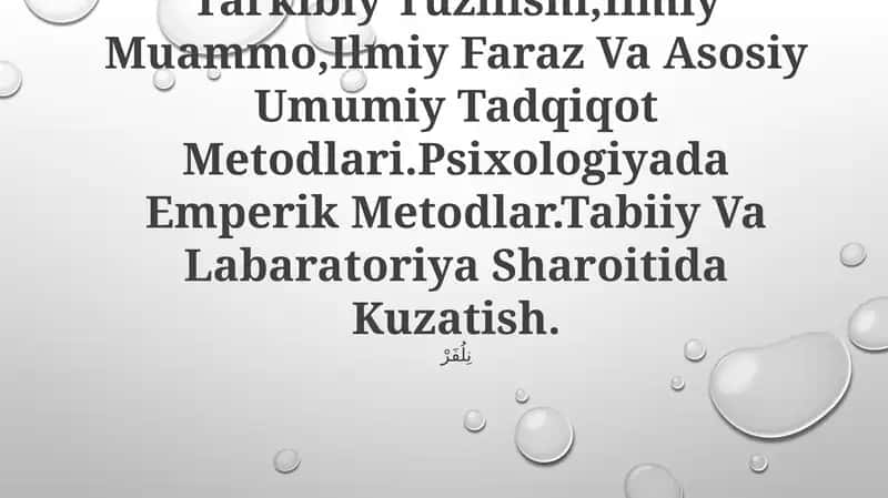 Fanning Metodologik Muammolari Nazariya Va Uning Tarkibiy Tuzilishi
