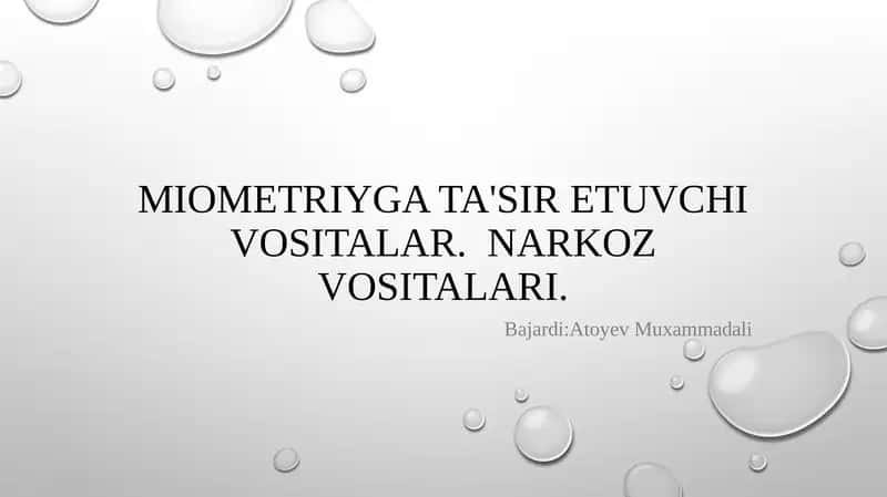 Miometriyga ta'sir etuvchi vositalar