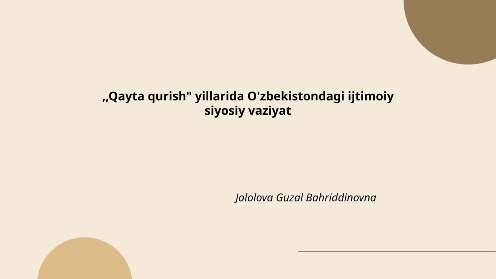 Qayta qurish davri