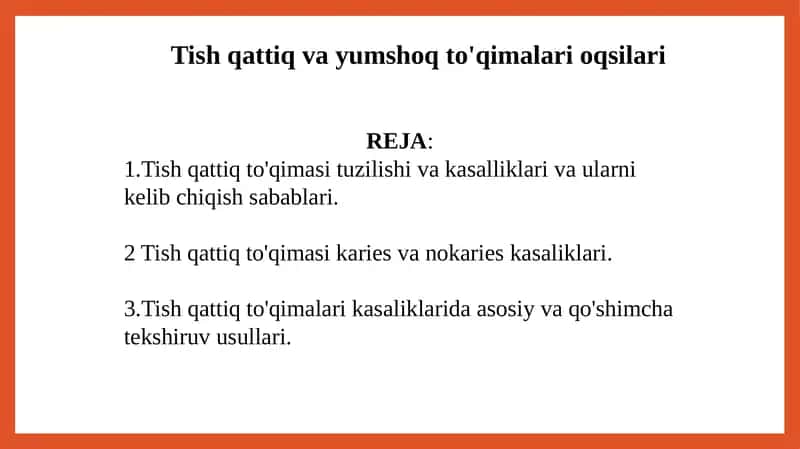 Tishqattiq va yumshoq to'qimalar