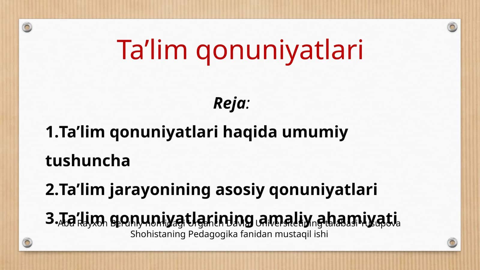 Ta’limqonuniyatlari