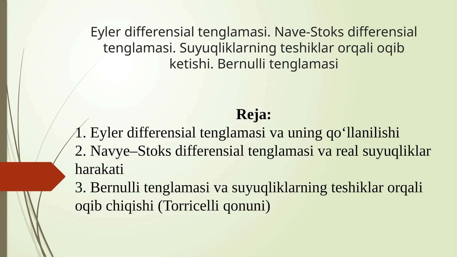 Navye–Stoks differensial tenglamasi