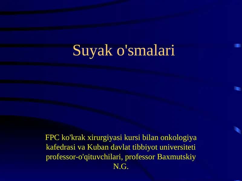 Suyak o'smalari