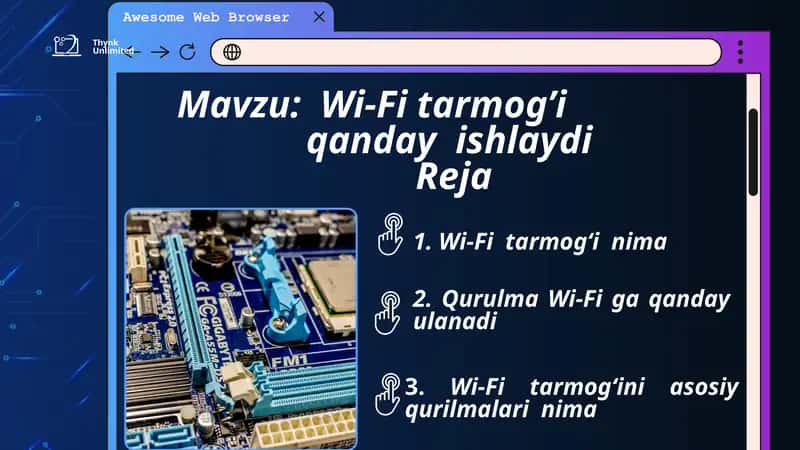 Wi-Fi tarmog’i qanday ishlaydi