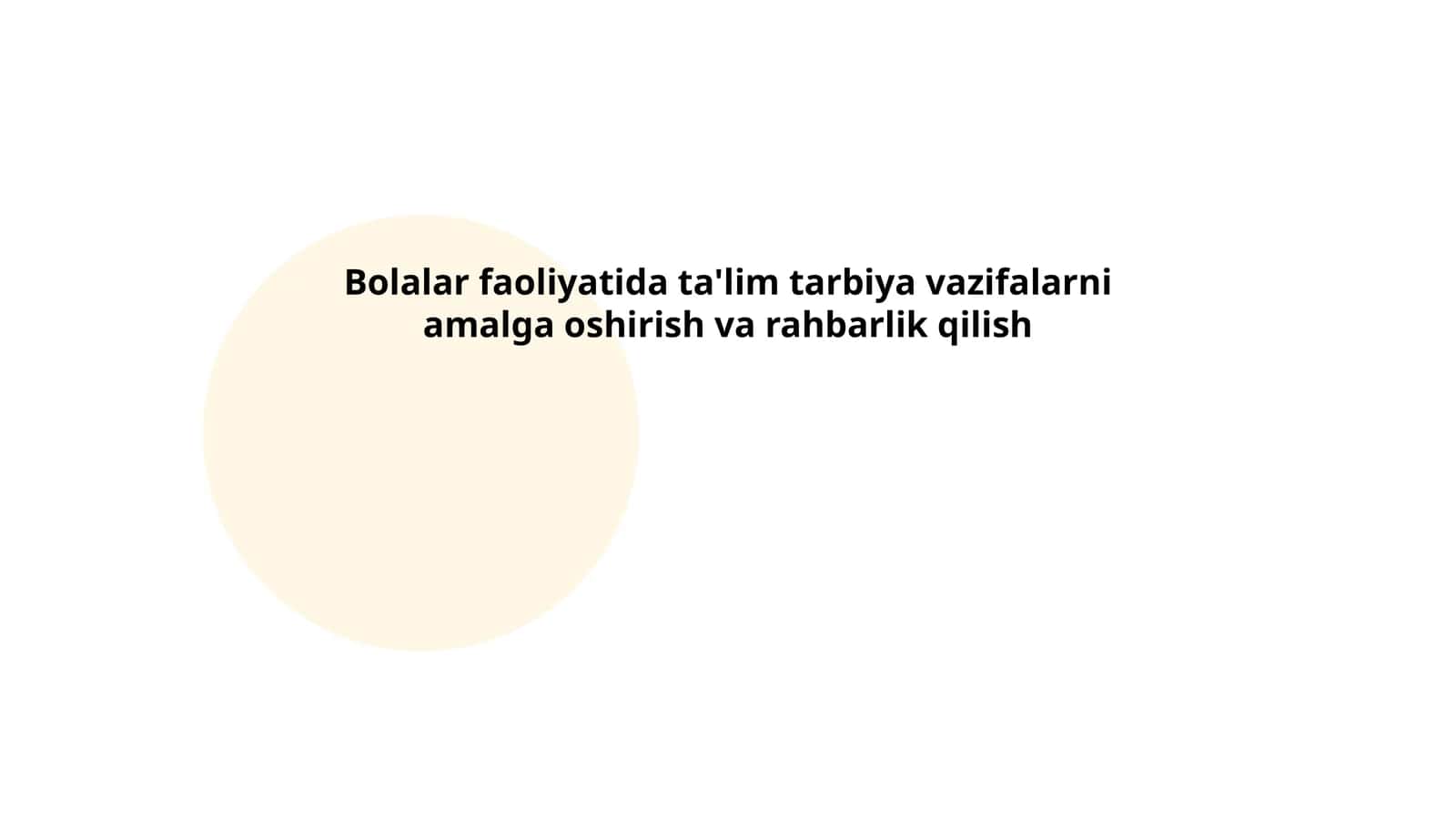 Ta'lim-tarbiya jarayonlarini rejalashtirish