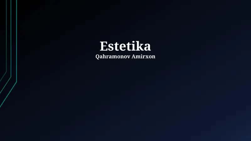 Estetika