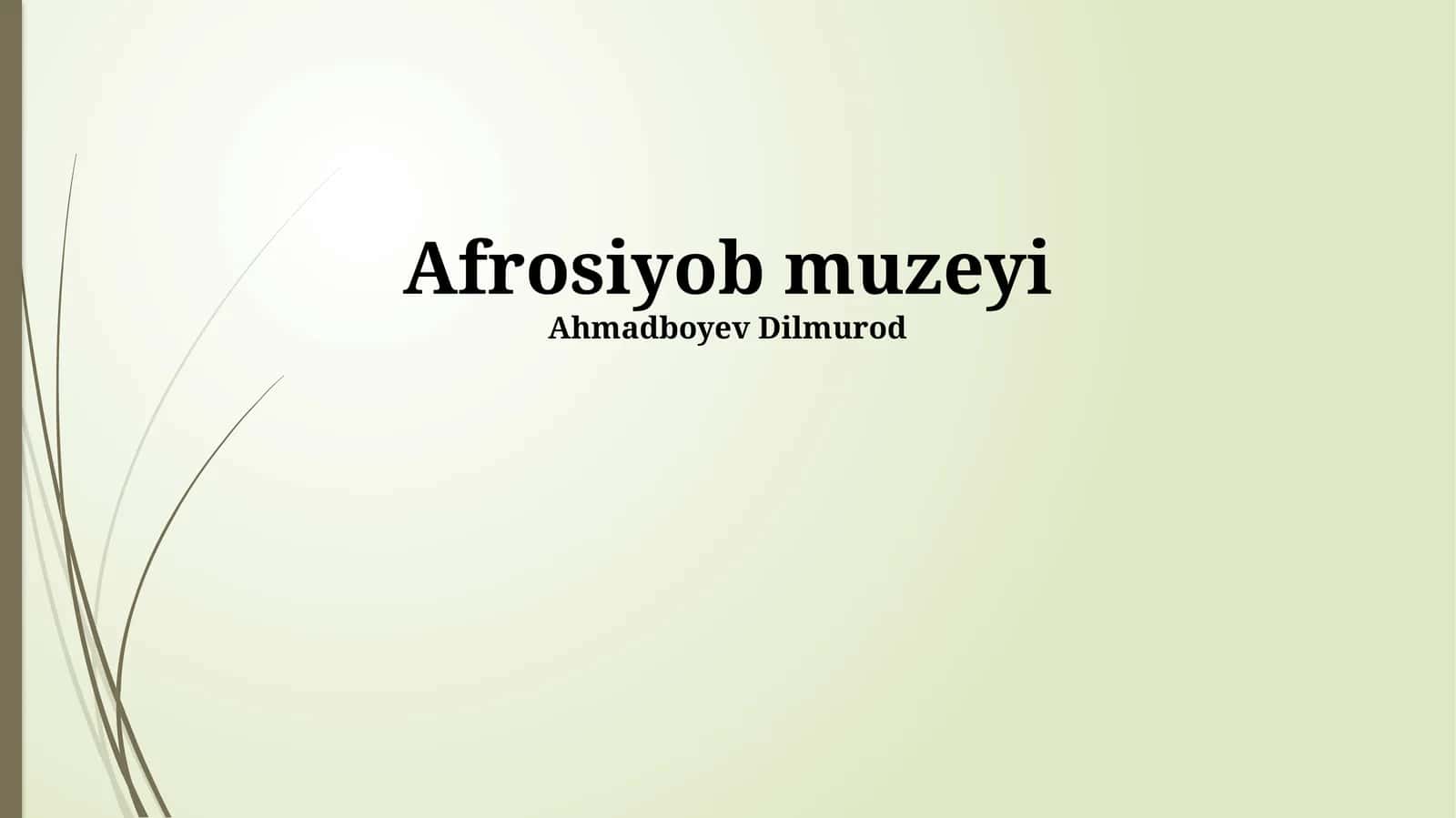 Afrosiyob muzeyi