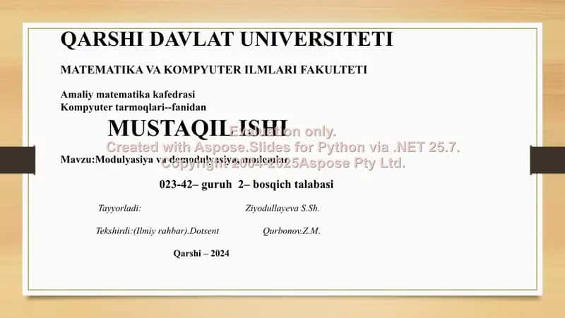 Modulyasiya va demodulyasiya, modemlar