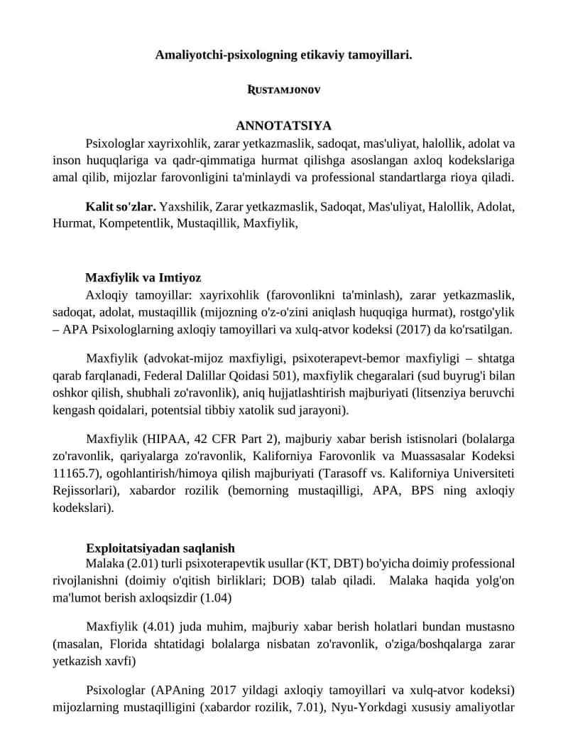 Axloqiy tamoyillar