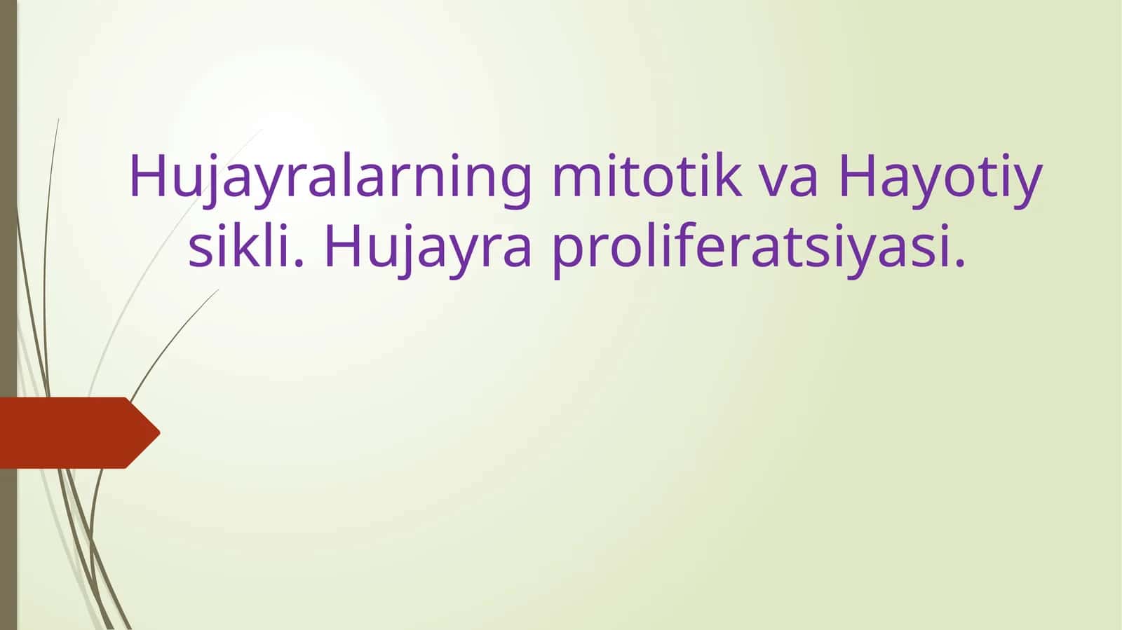 Hujayra uning mitotik va Hayotiysikli