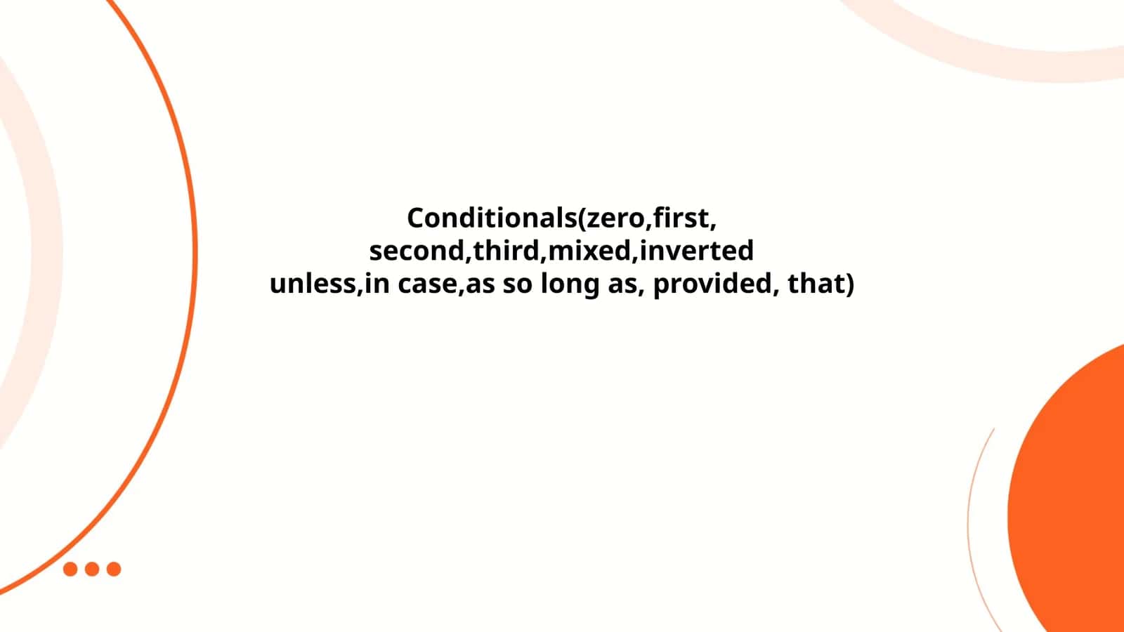 Conditionals